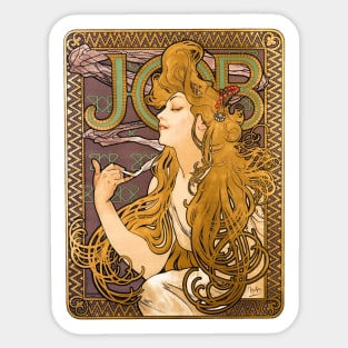 Job rolling papers poster by Mucha Sticker